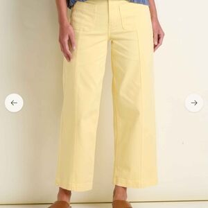 Nwt Toad&Co Linden Wide Leg Pants Meyer Yellow 6